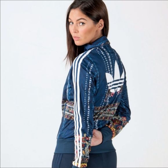 adidas Jackets & Blazers - ADIDAS x THE FARM | Cirandeira Floral Three Stripe RARE Track Jacket Women M